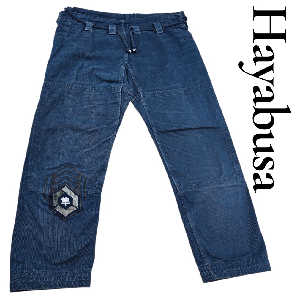 Hayabusa Jiu Jitsu Gi Pants A0 Blue 100% Cotton Martial Arts BJJ Grappling MMA